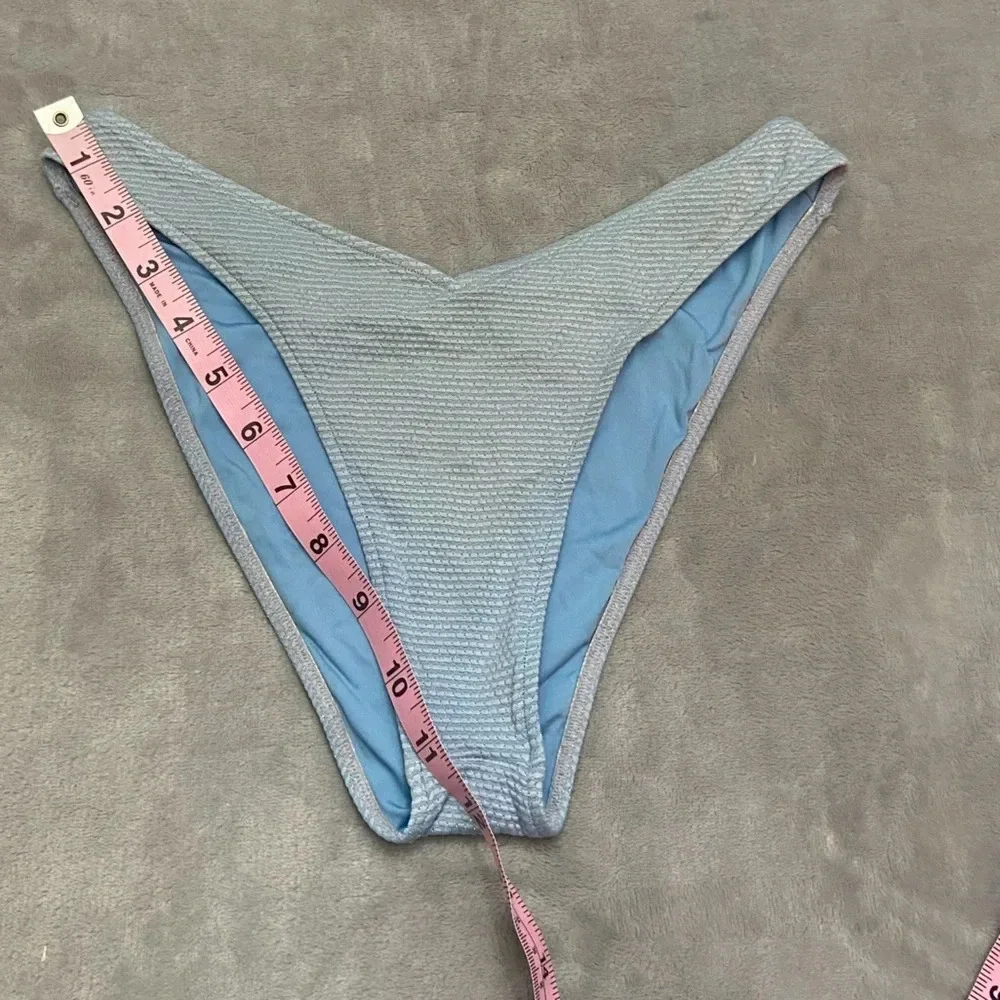 Frankie's Bikinis Metallic Textured Cheeky Bikini Bottom 21452